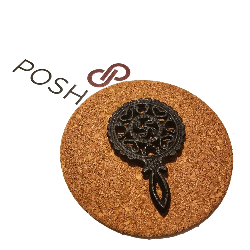 Cast Iron Vintage Footed Miniature Trivets Set of 3